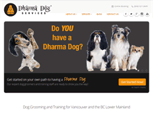 Tablet Screenshot of dharmadogservices.com